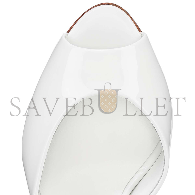 CHRISTIAN LOUBOUTIN ME DOLLY 100 MM MULES-PATENT CALF LEATHER-BIANCO-WOMEN 1221318W302